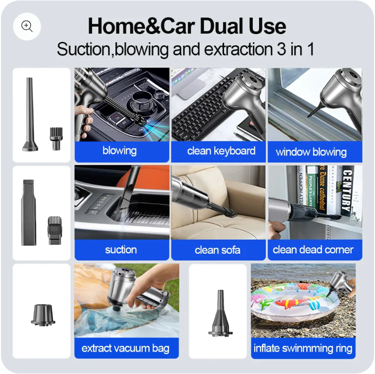 Wireless Car and Home Vacuum Cleaner | Mini Cleaning Machine