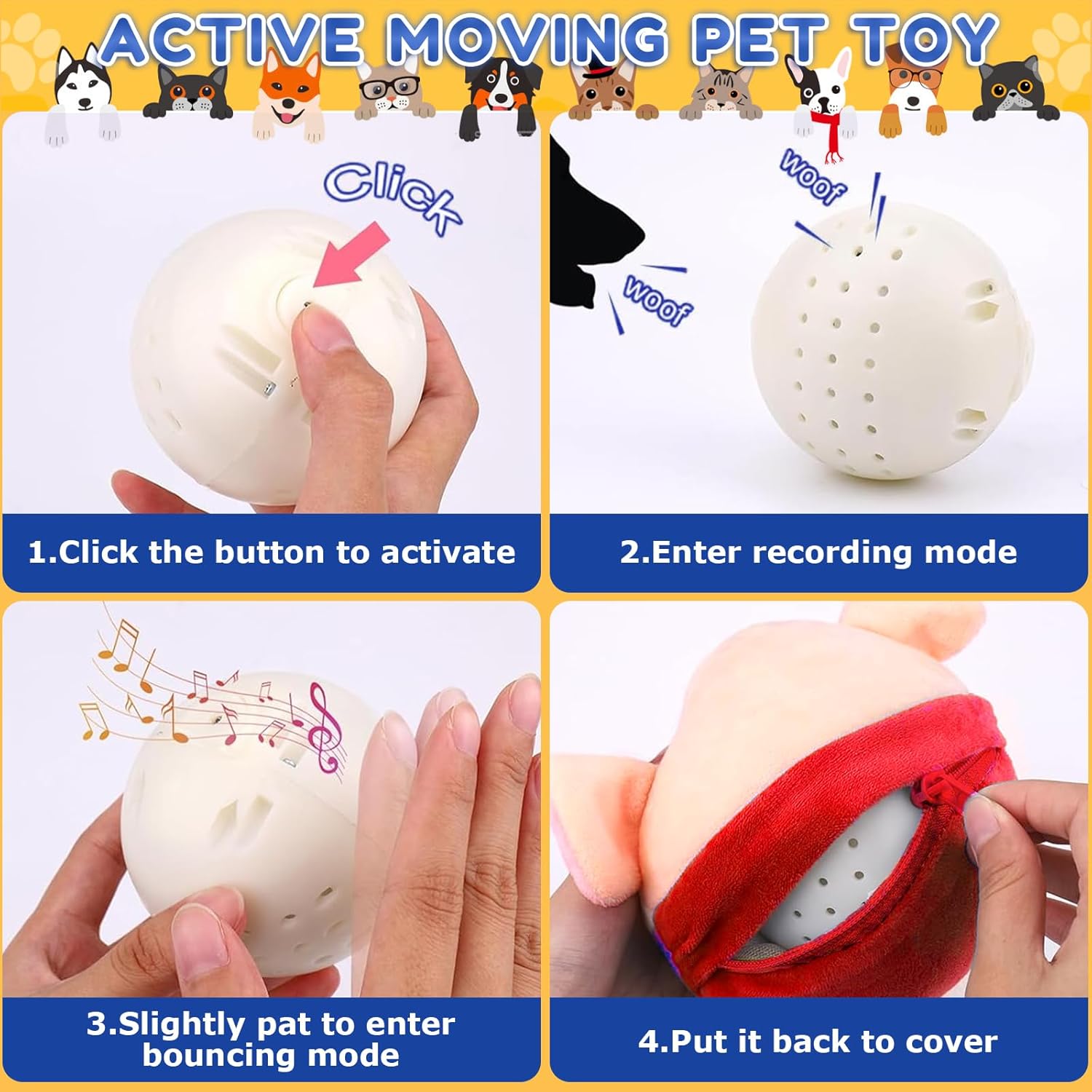 Zynco™ Interactive Bouncing Piggy Toy